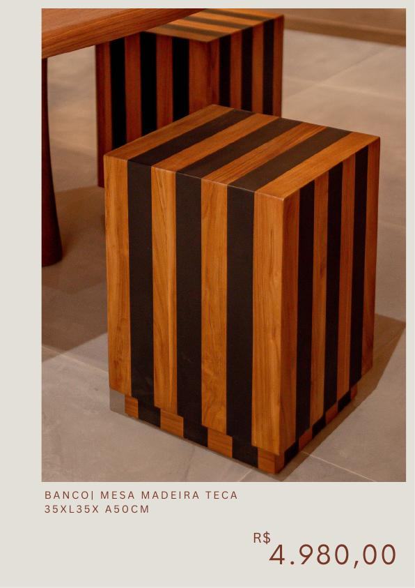 Banco ou mesa em madeira teca