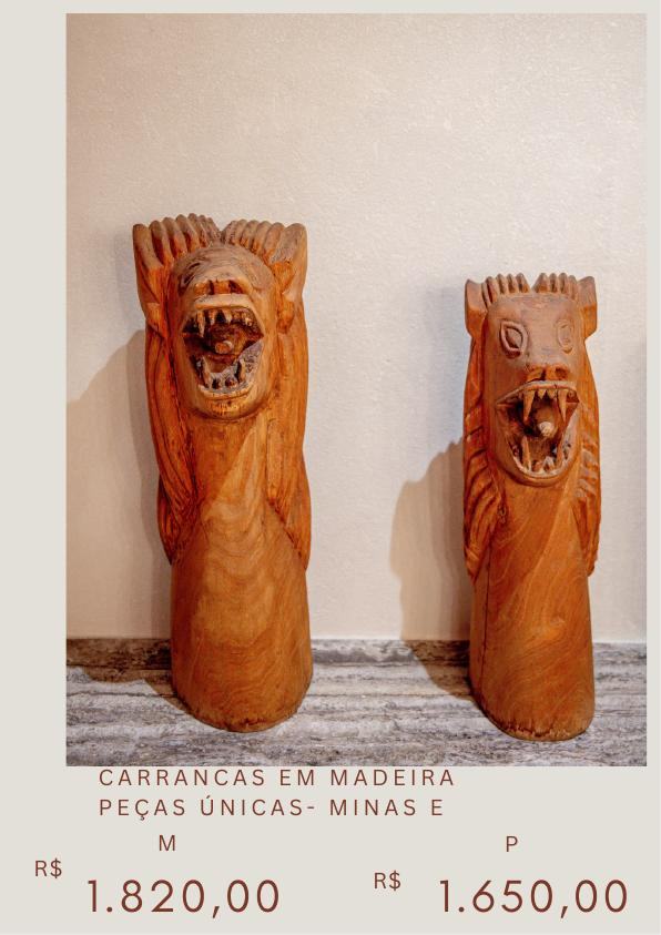 Carrancas em madeira