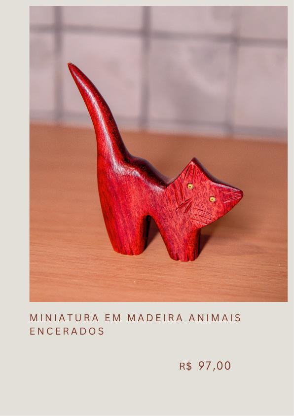 Miniatura de animal em madeira 01