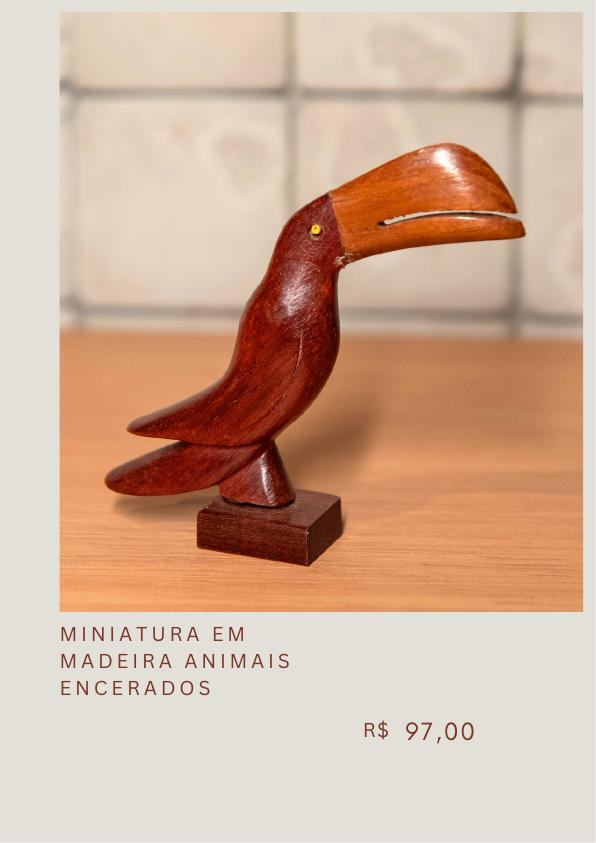 Miniatura de animal em madeira 02