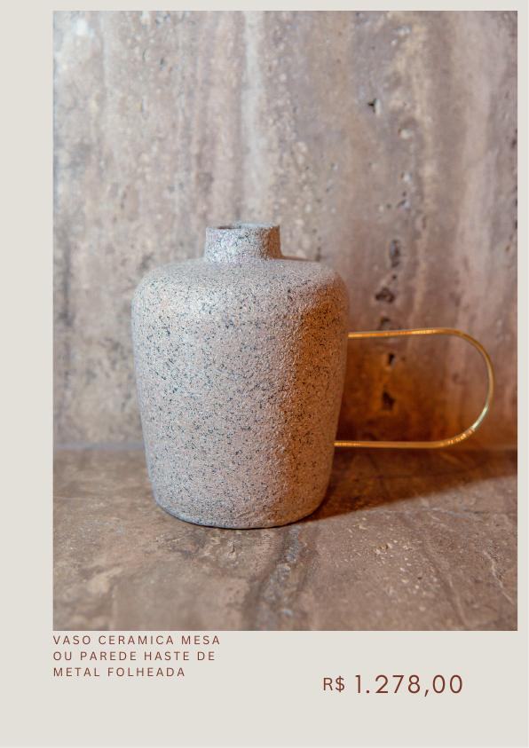 Vaso de cerâmica com haste